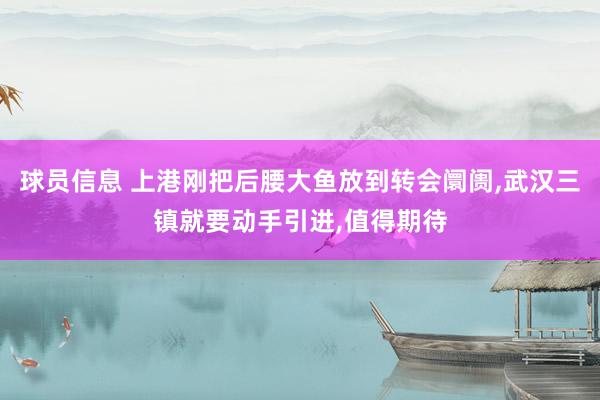 球员信息 上港刚把后腰大鱼放到转会阛阓,武汉三镇就要动手引进,值得期待