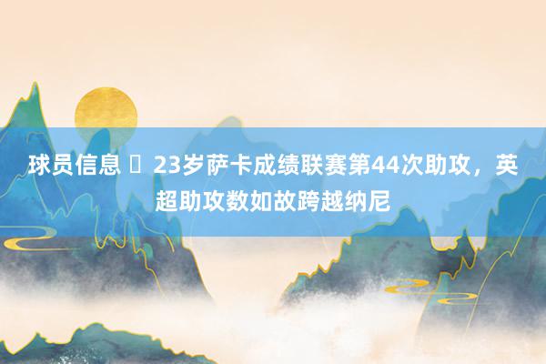 球员信息 ✨23岁萨卡成绩联赛第44次助攻，英超助攻数如故跨越纳尼