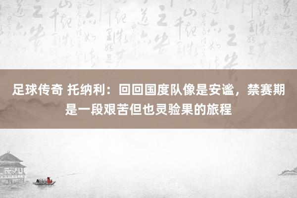 足球传奇 托纳利：回回国度队像是安谧，禁赛期是一段艰苦但也灵验果的旅程