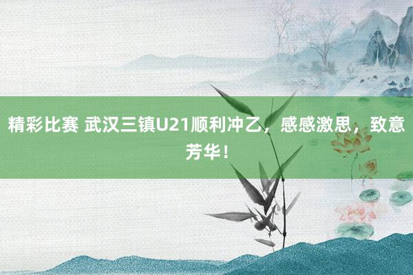 精彩比赛 武汉三镇U21顺利冲乙，感感激思，致意芳华！