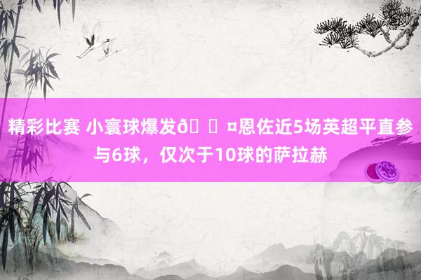 精彩比赛 小寰球爆发😤恩佐近5场英超平直参与6球，仅次于10球的萨拉赫