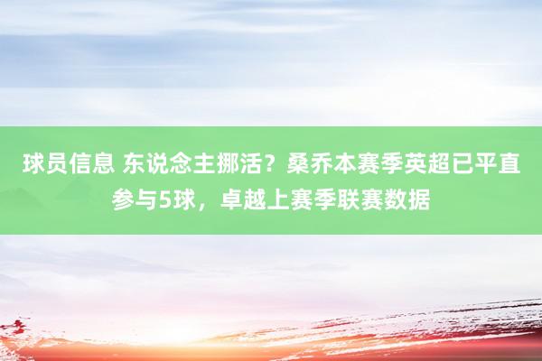 球员信息 东说念主挪活？桑乔本赛季英超已平直参与5球，卓越上赛季联赛数据